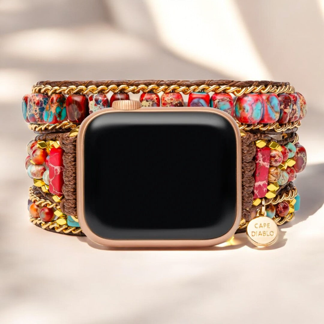 Cherry Emperor Jasper Apple Watch-band