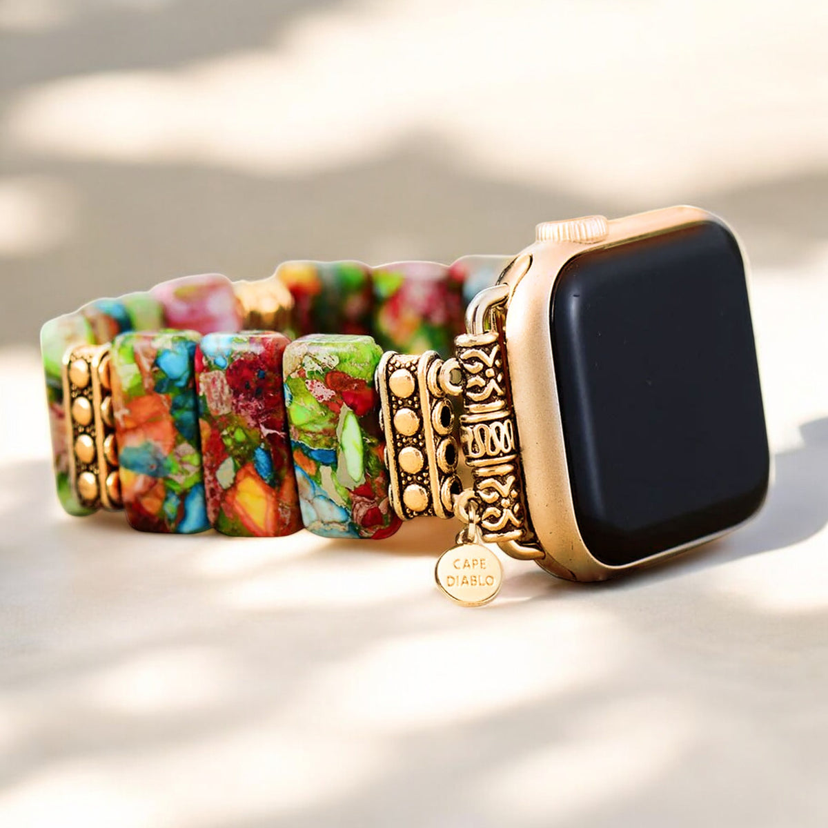 Chique Bloemen Stretch Apple Watch Bandje