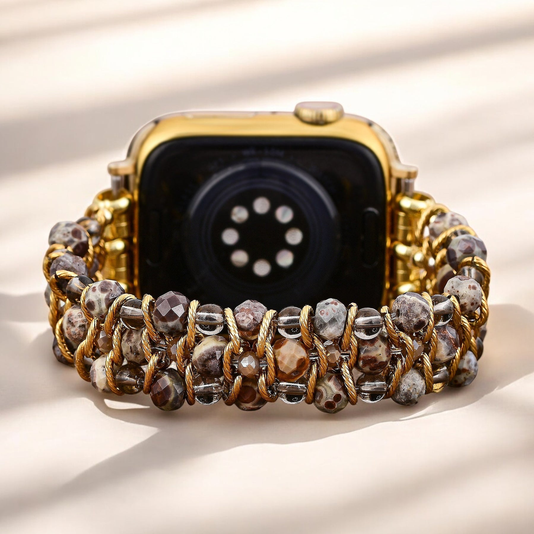 Lush Jade Vlecht Stretch Apple Watch Band