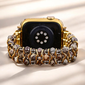 Lush Jade Vlecht Stretch Apple Watch Band