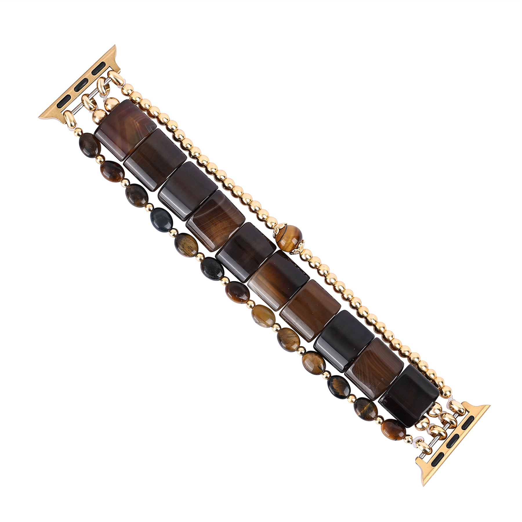 Fierce Grace Tijgeroog Stretch Apple Watch-bandje