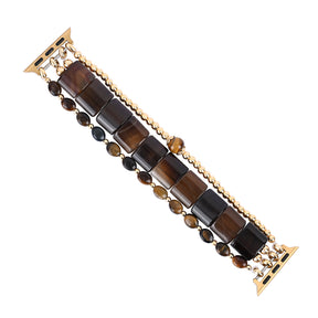 Fierce Grace Tijgeroog Stretch Apple Watch-bandje