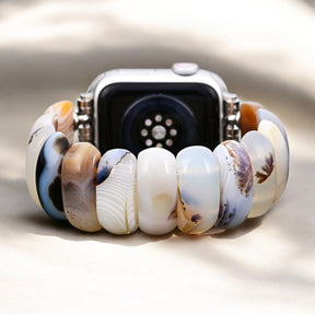 Ivoor Duin Agaat Rekbare Apple Watch Band