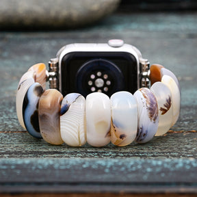 Ivory Dune Agate Stretch Apple Watch Band