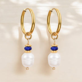 Gouden Grace Parel & Agaat Creolen