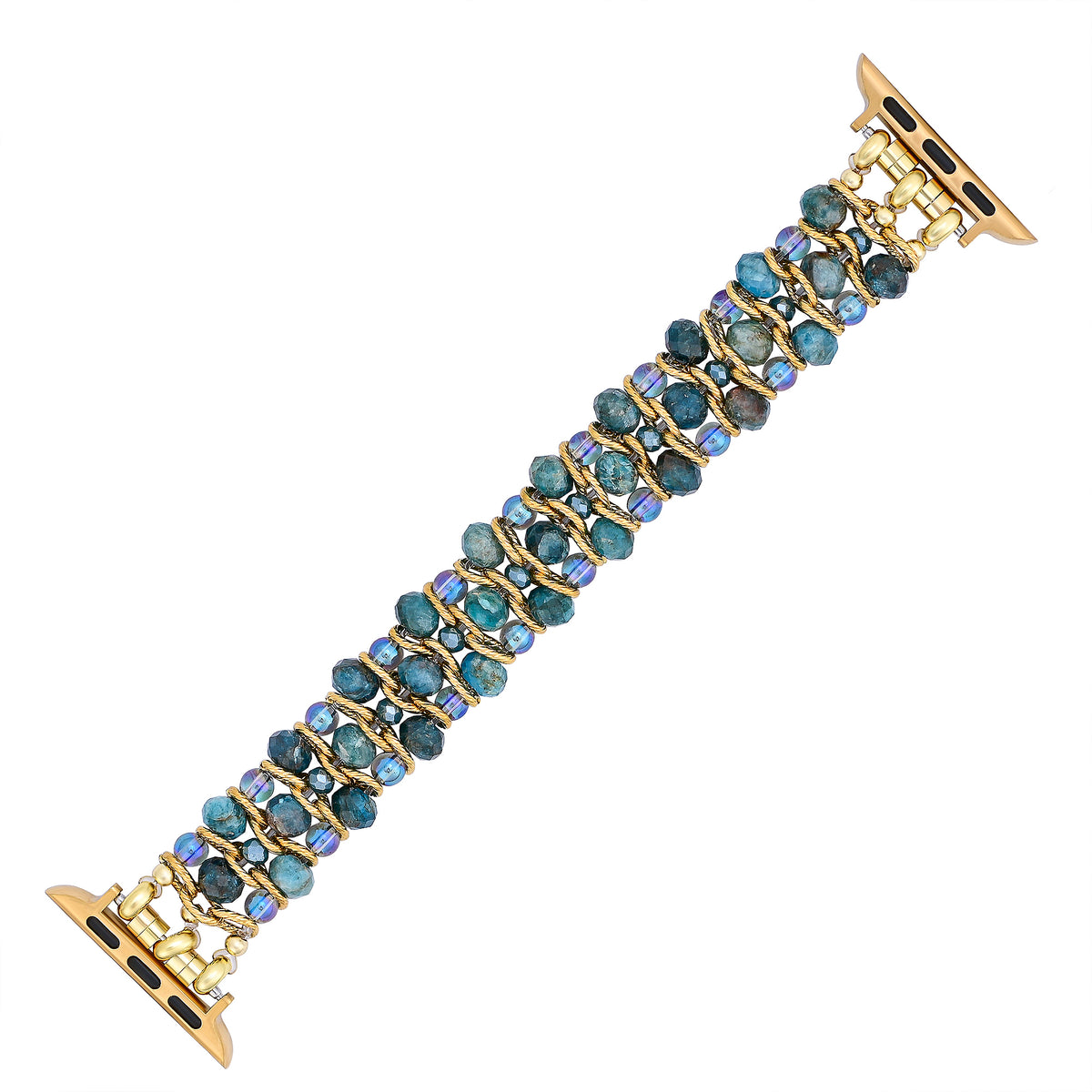 Crystal Shores gevlochten rekbare Apple Watch bandje