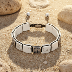 Heren Wit Turquoise Armband