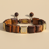 Heren Rode Tijgeroog Armband