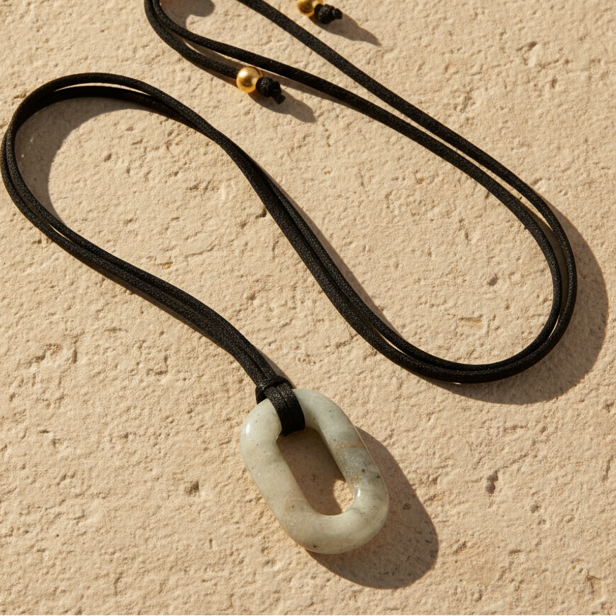 Suède Labradoriet Sereniteit Ketting