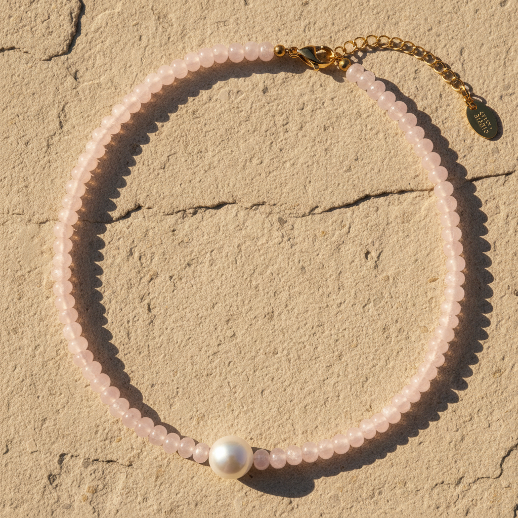 Rozen Gloed Parelketting