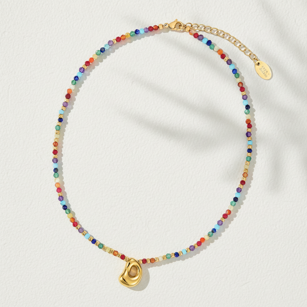 Rainbow Bubble Initial Ketting