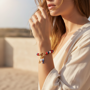 Lapis Parel Bedel Armband