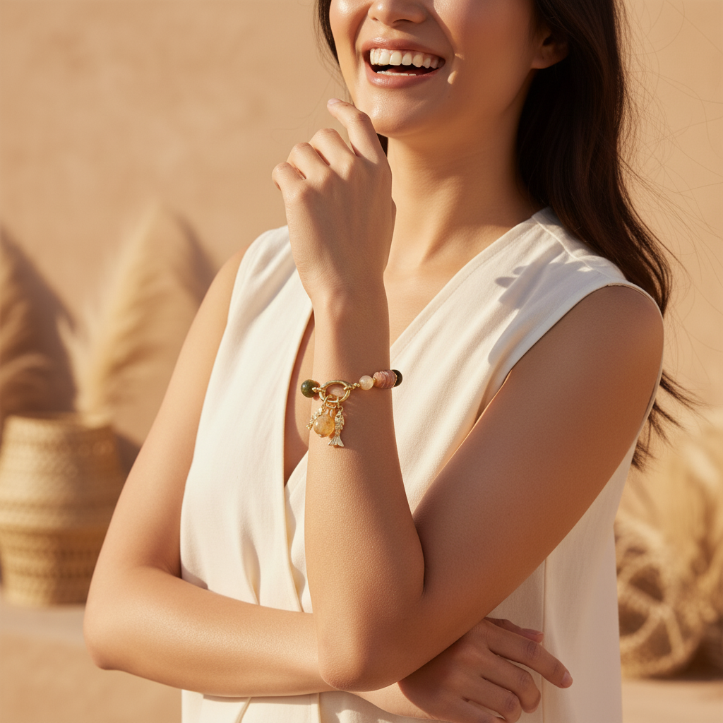 Citrien Gloed Bedelarmband