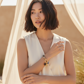 Obsidian Hart Bedelarmband