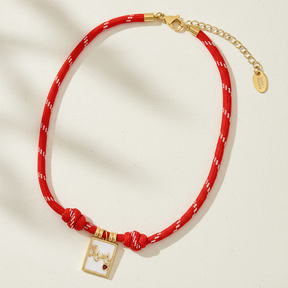 Rood Liefdesbedel Ketting