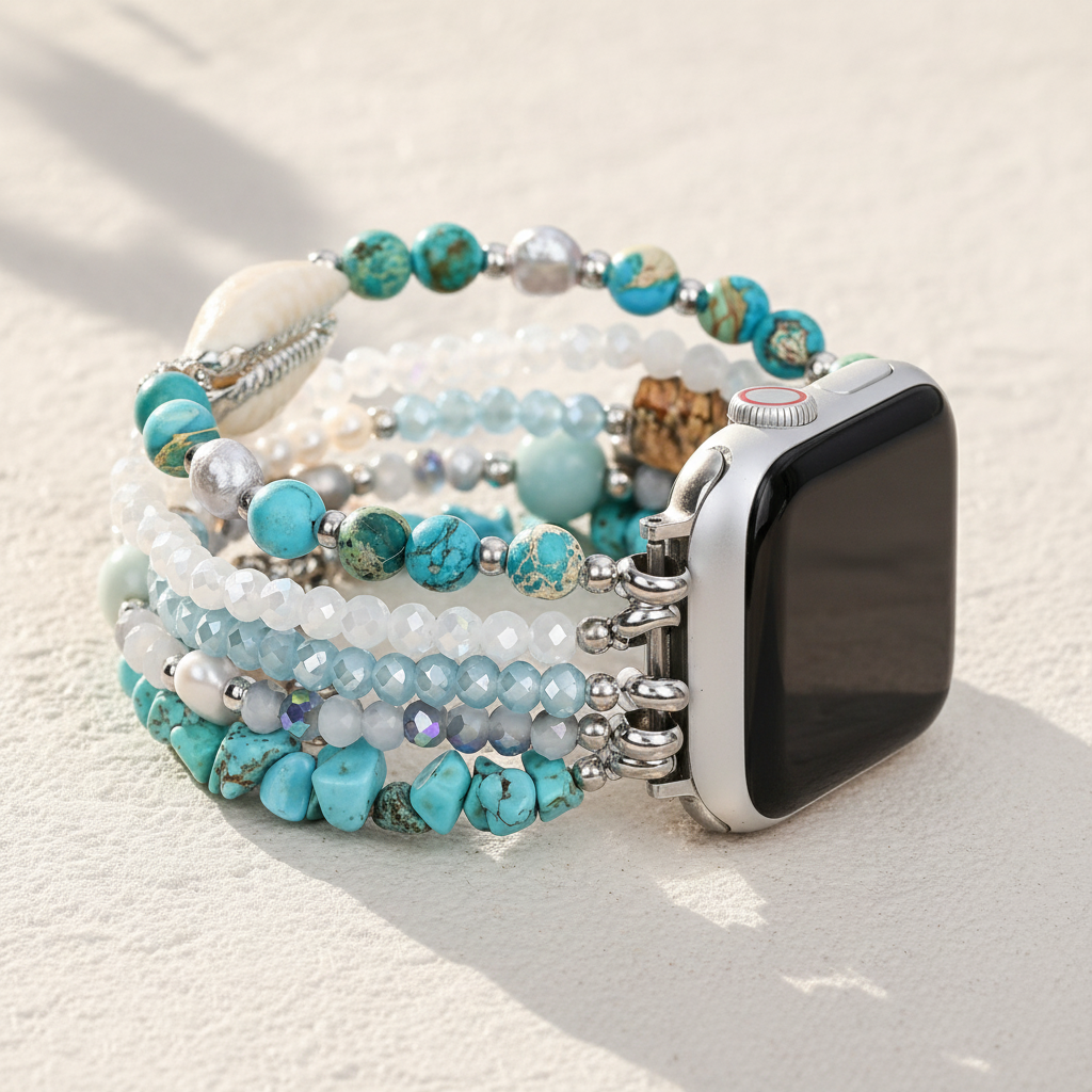 Intense Jasper Glimmer Stretch Apple Watch-band