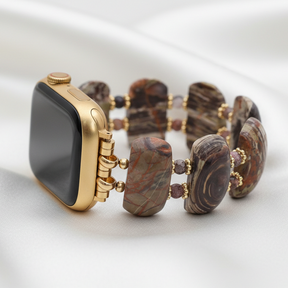 Desert Horizon Jaspis Rekbare Apple Watch Band