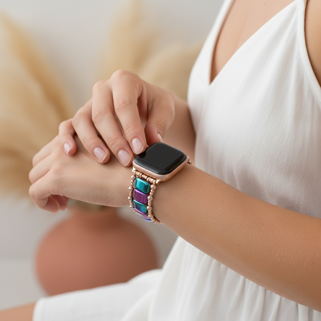 Roze Euforie Rekbare Apple Watch-band