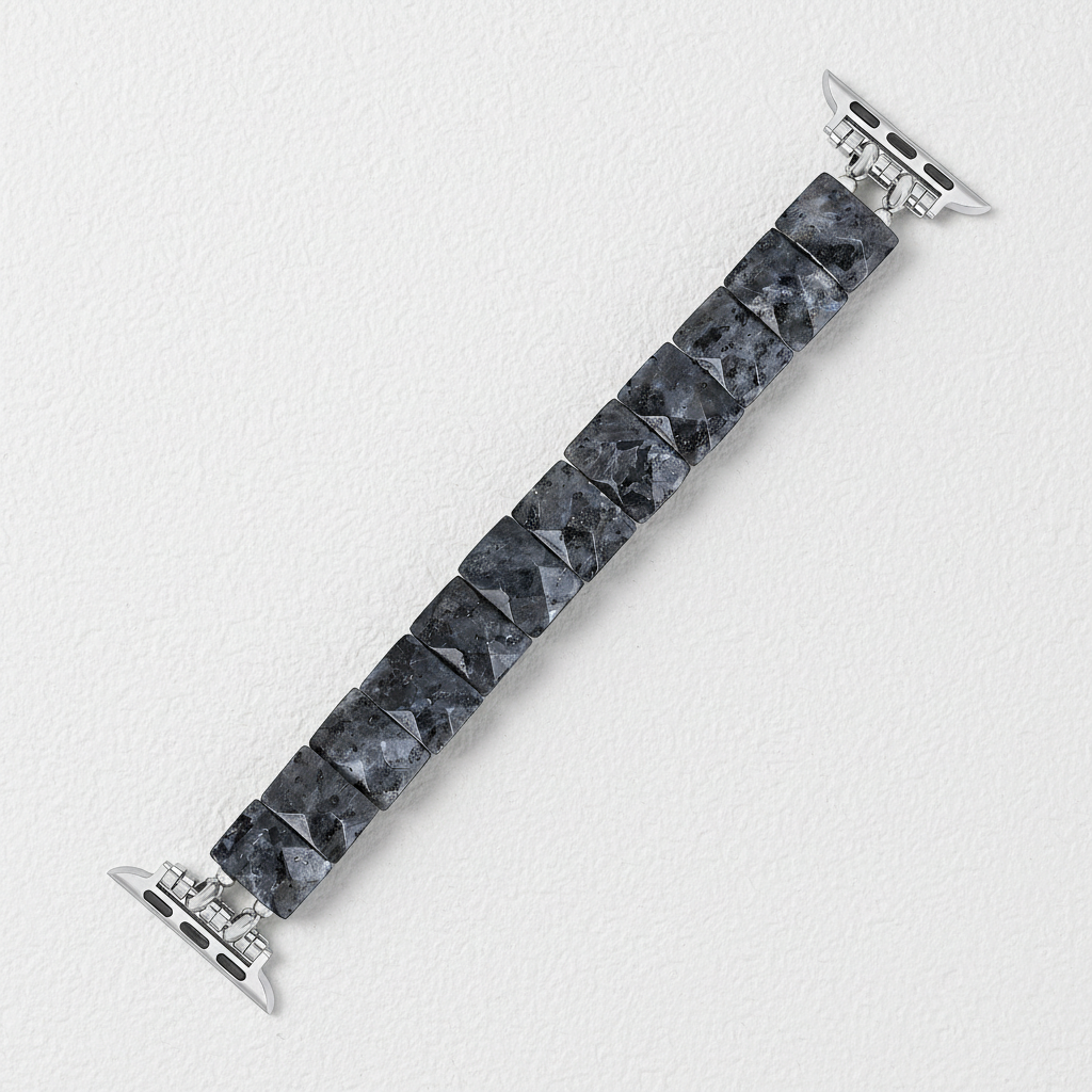 Middernacht Balans Steen Rekbare Apple Watch Band