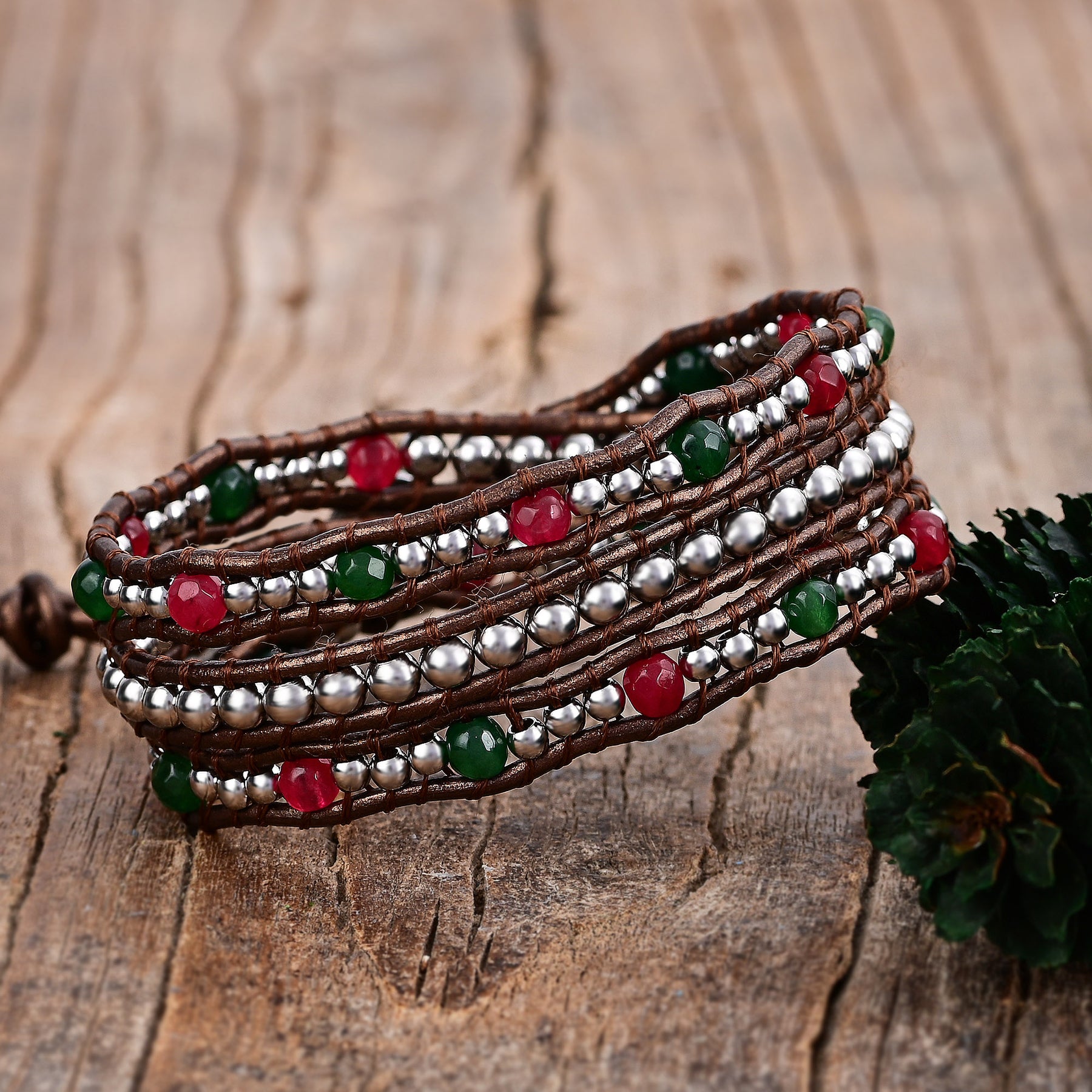 Winter Wonderland Kerst Wikkelarmband