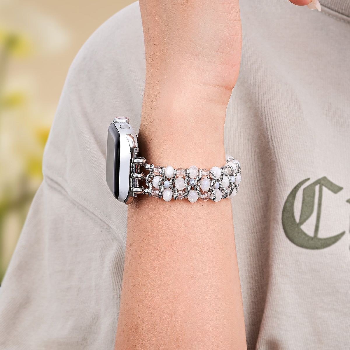 Moon Mirage Gevlochten Rekbare Apple Watch Band