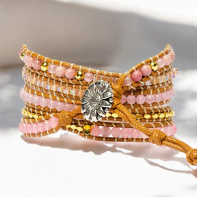Gouden Rozenkwarts Apple Watch-band