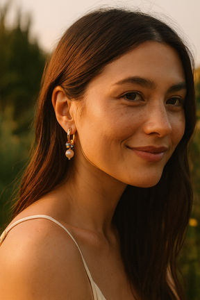 Jasper Harmony Pearl Oorringen met Hoepel