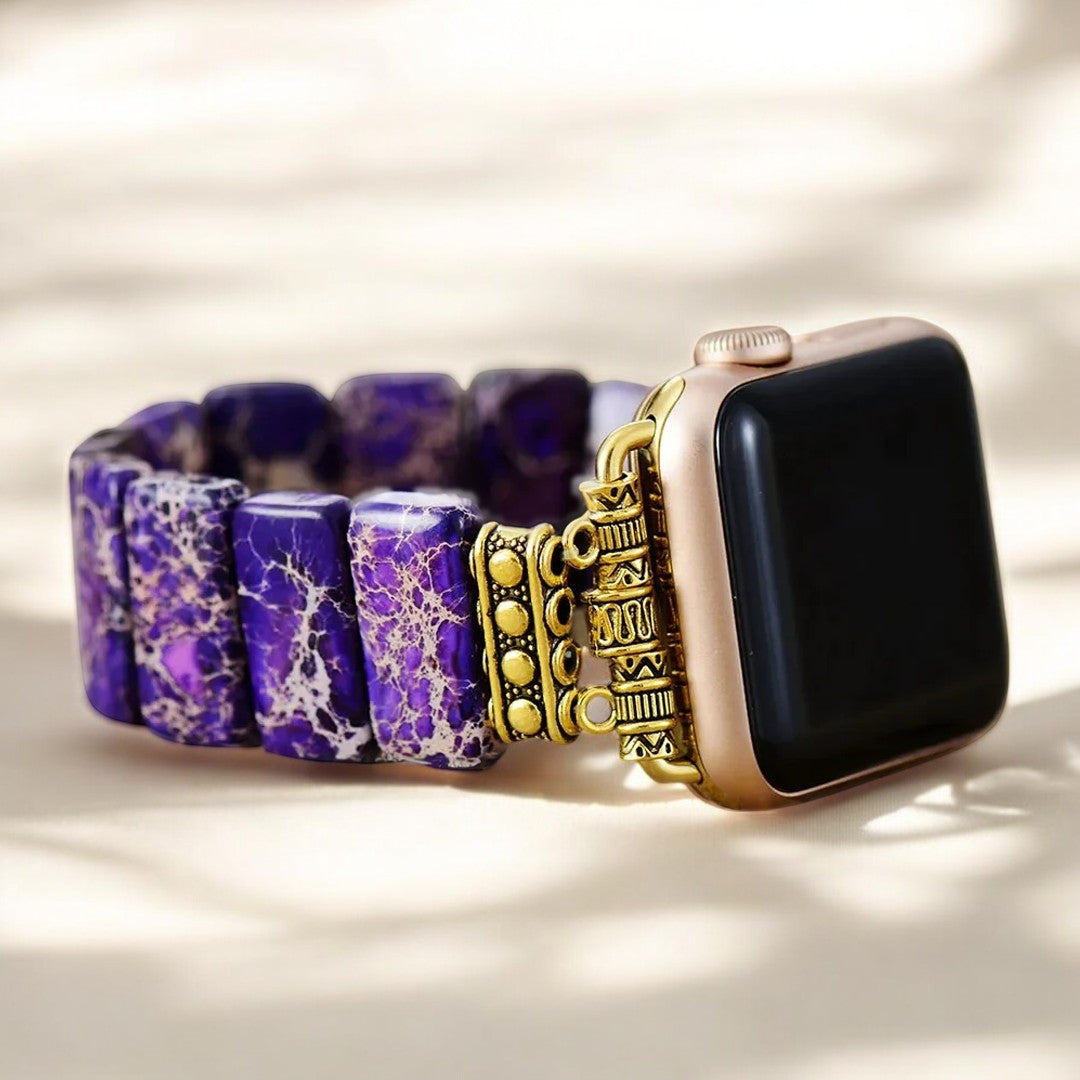 Indigo Tibetaanse Jaspis Stretch Apple Watch Band