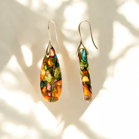 Intense Jasper Teardrop oorbellen