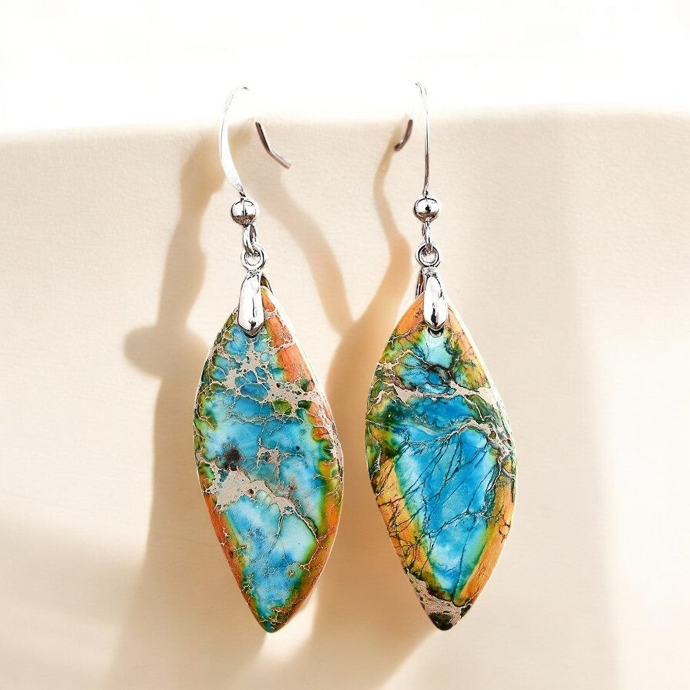 Jasper Blad Dangle Oorbellen