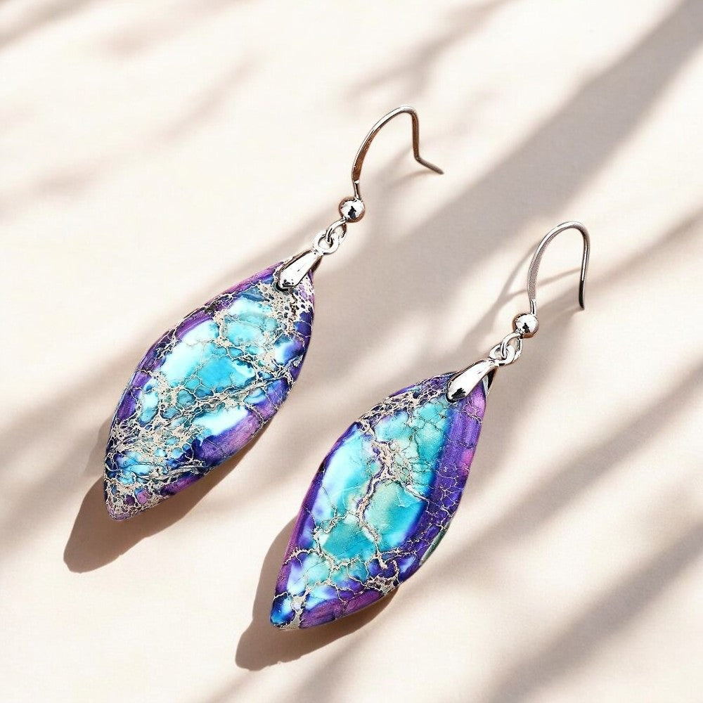 Jasper Blad Dangle Oorbellen