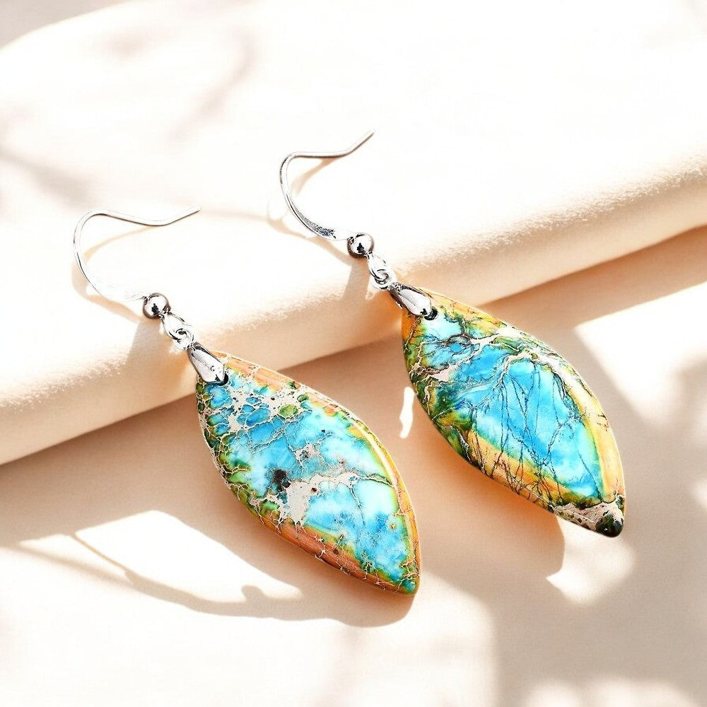 Jasper Blad Dangle Oorbellen