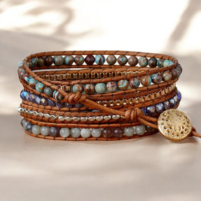 Labradoriet Wanderer Wikkelarmband