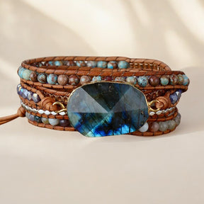 Labradoriet Wanderer Wikkelarmband