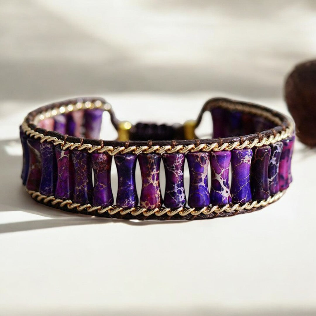 Magische Paarse Jaspis Energie Armband