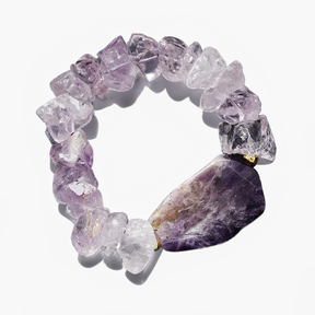 Amethyst Haze Boho elastische armband