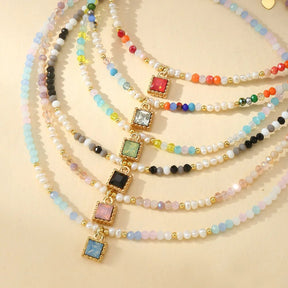 Regenboog Frost Crystal Choker ketting