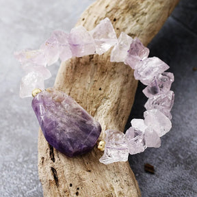 Amethyst Haze Boho elastische armband