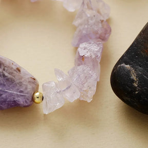 Amethyst Haze Boho elastische armband