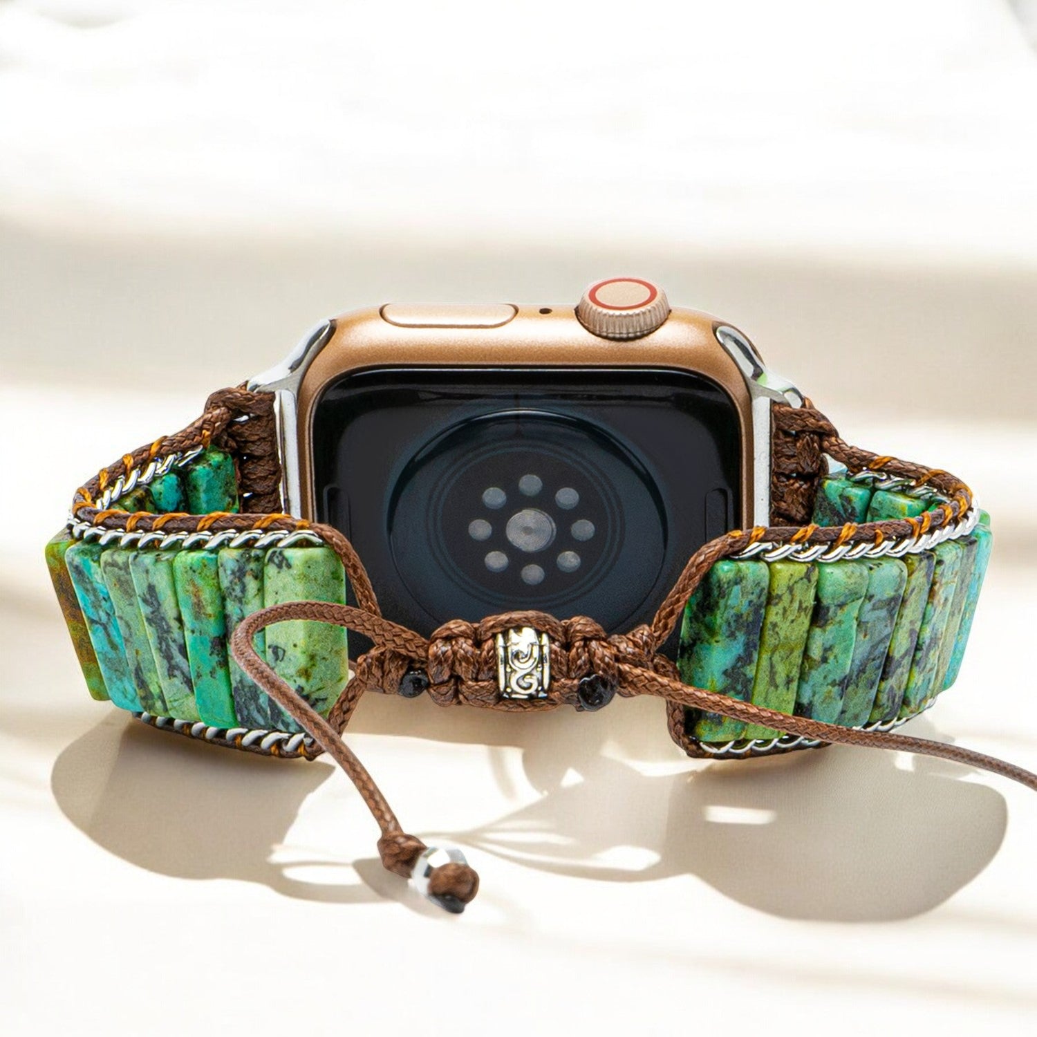 Afrikaanse turquoise Apple Watch band voor heren