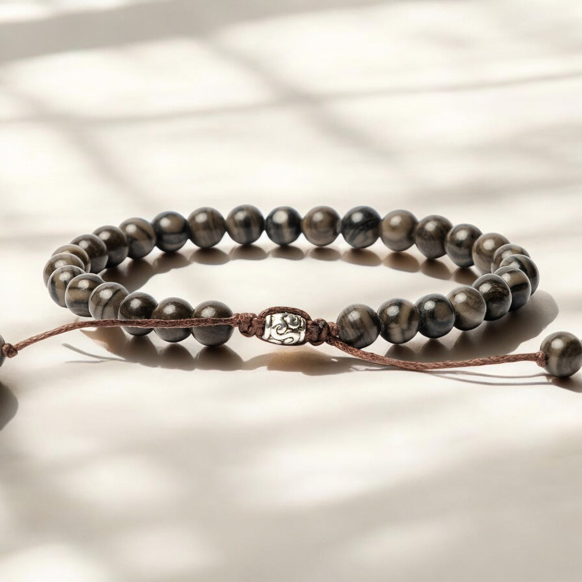 Heren Zwarte Jasper Armband