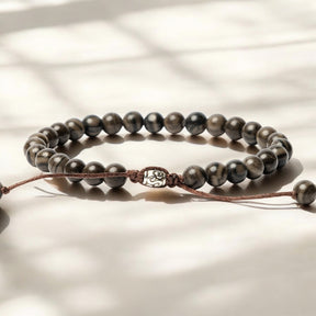 Heren Zwarte Jasper Armband