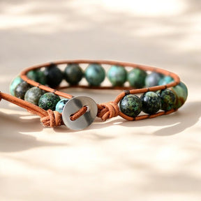 Heren Boho Afrikaanse Turquoise Armband