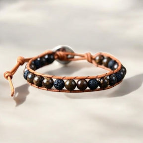 Heren Bronzite & Lava Armband