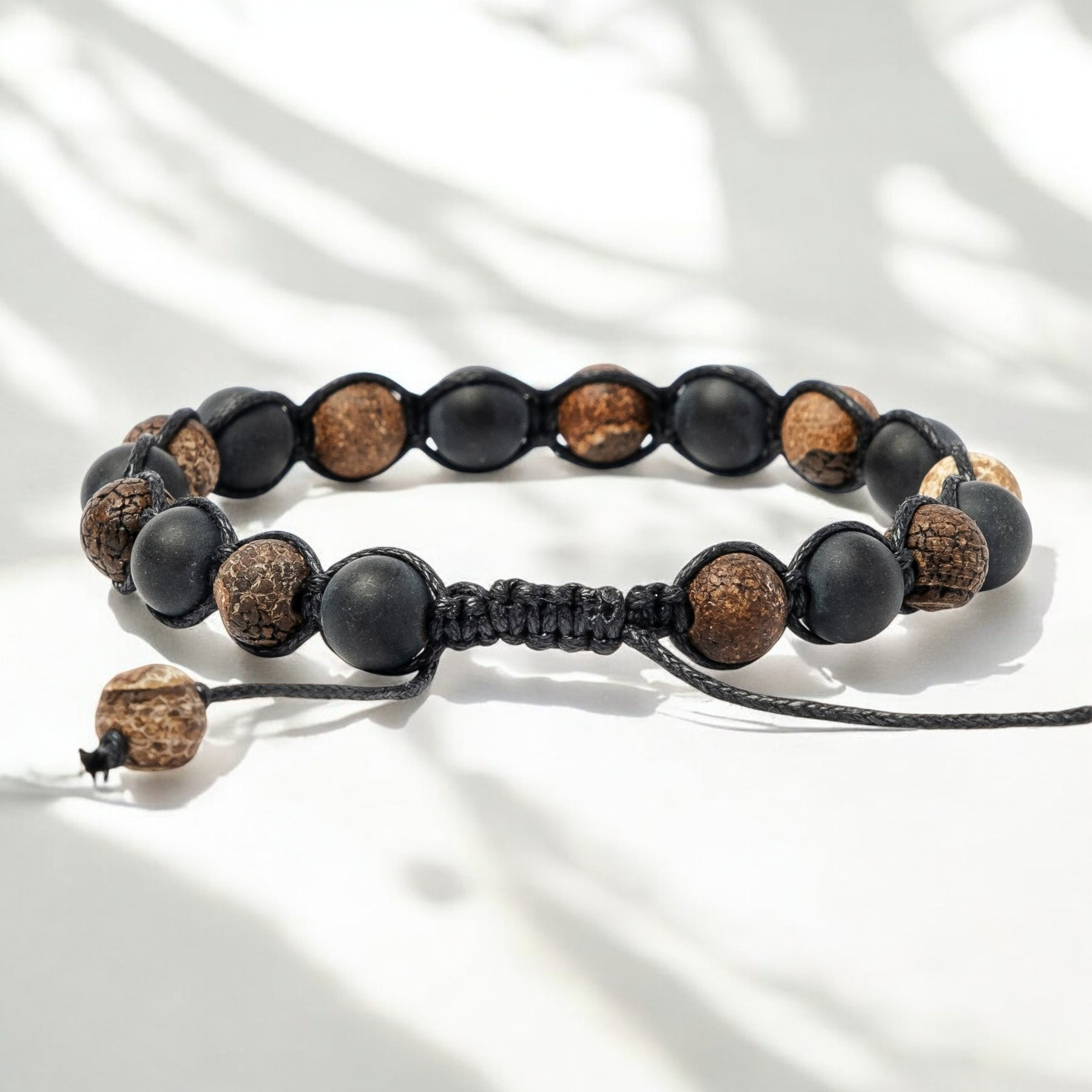Heren Gebroken Onyx Armband