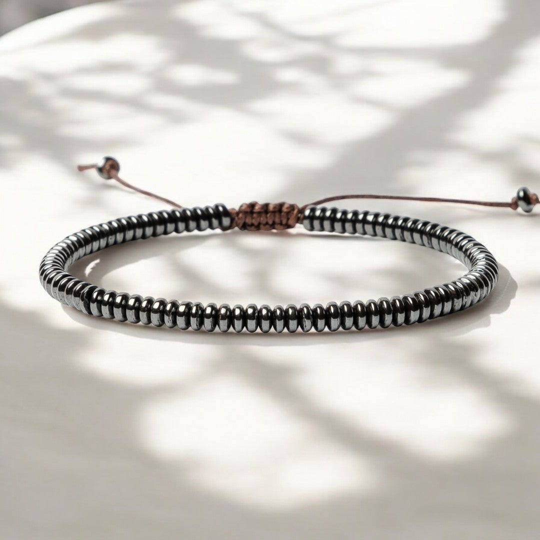 Heren Hematiet Steen Armband