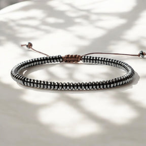 Heren Hematiet Steen Armband