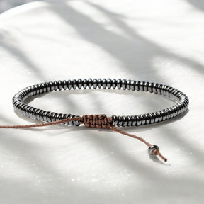 Heren Hematiet Steen Armband
