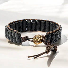 Heren Lava Steen Armband
