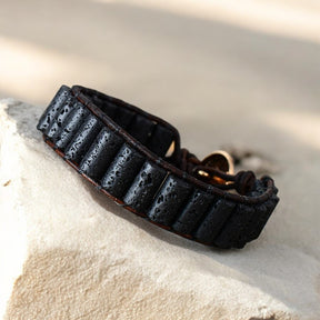 Heren Lava Steen Armband